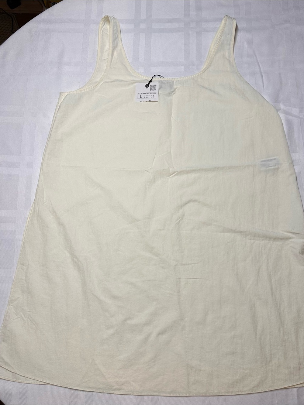 Zara Cream Scoop Neck Tank Top